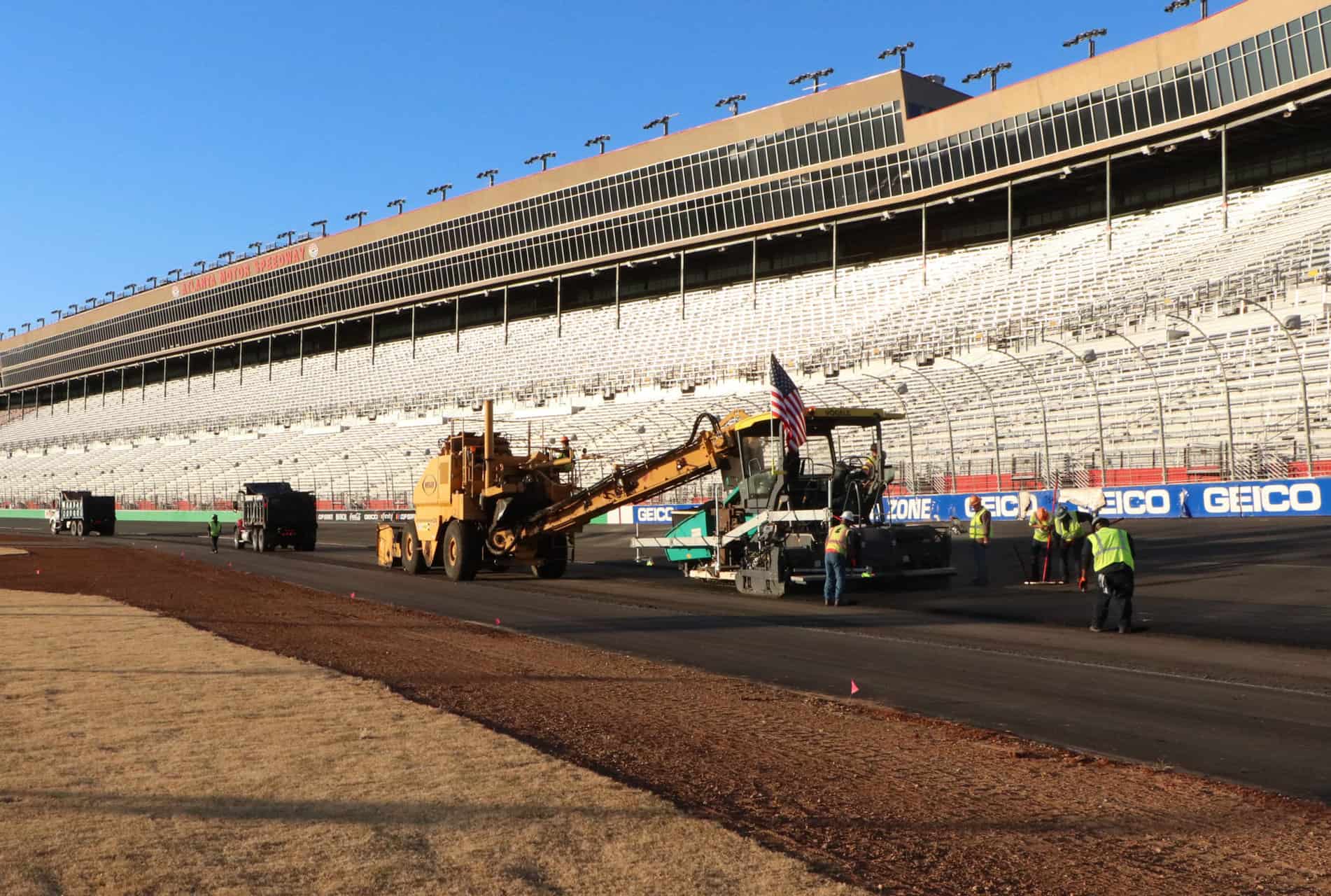 Atlanta Motor Speedway Construction Kickin' the Tires